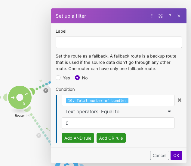 on vérifie le nombre de résultats de systeme io filter make