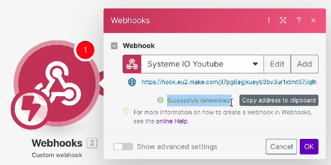 Webhook de connexion formulaire wordpress sur make