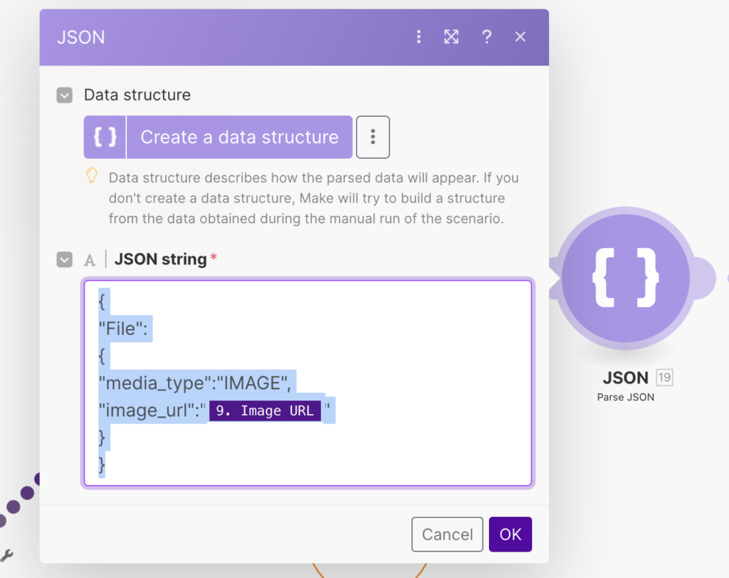 Module Parse JSON pour remplir notre tableau sur Make